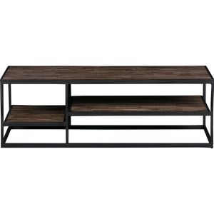 WOOOD Vic Salontafel - Hout/Metaal - Teak/Zwart - 40x120x60
