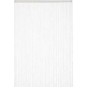 Relaxdays draadgordijn wit - deurgordijn - 250 cm - gordijn van draad - roomdivider - Pak van 1 145x245cm