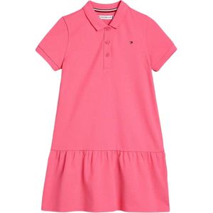 Tommy Hilfiger ESSENTIAL POLO DRESS Meisjes Jurk - Pink - Maat 12