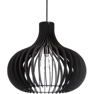 Seattle Hanglamp 3 mm hout 50x45 cm zwart - Modern - Blij Design