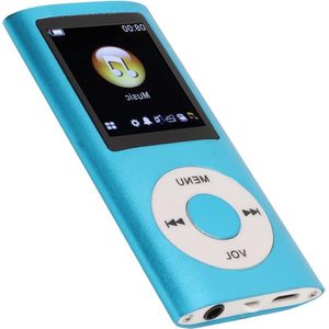 64G Walkman MP3-speler met 1.8-inch Scherm - Geschikt voor Sportstudies - Ondersteunt MP3 WMA FLAC APE AAC OGG en ACELP - Inclusief Oortelefoon (Blauw) .