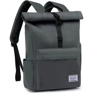 TAN.TOMI Rugzak, Rolltop Laptoptas, 25 tot 40 L-Waterdicht-met Laptopvak Tot 15,6 Inch - Donkergrijs