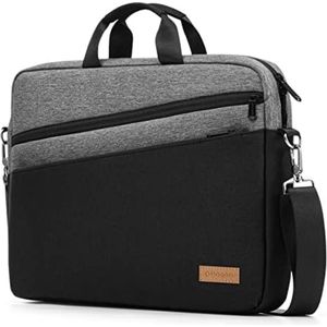 Laptoptas 15 15,6 16 Inch, Laptop Aktetas/Schoudertas, Meerdere Vakken, Waterafstotende Laptop Tas, Zakelijk/Reizen/College Notebooktas Compatibel met Macbook/Surface/Dell/HP/Lenovo/ASUS/Acer