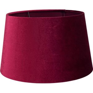 Lucy’s Living Luxe Velvet Lampenkap VENICE Fuchsia - ø 23 x H 14 cm - E27 Fitting - lamponderdelen - verlichting – tafellamp - woonaccessoires - wonen