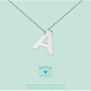 Heart to Get - Grote Letter Q - Ketting - Zilver