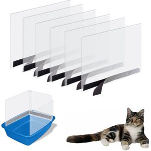 Kattenbakbord met hoge zijkant en open bovenkant houdt kattenbakvulling in de pan (kattenbak niet inbegrepen)