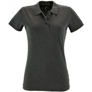 SOLS Dames/dames Perfect Pique Poloshirt met korte mouwen (Houtskool mergel)