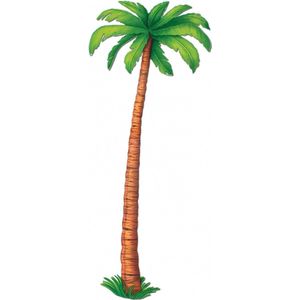 Decoratie Hawaii party thema palmboom - papier - 180 cm - Feestartikelen/versieringen