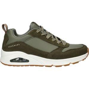 Skechers Uno - Stacre Heren Sneakers - Olijfgroen - Maat 46