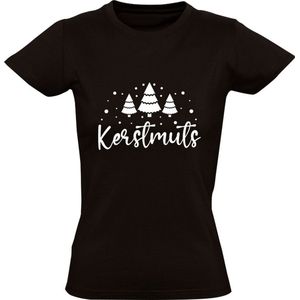 Kerstmuts Dames T-shirt | Kerst | Muts | Christmas | Kerstmis | Winter | Kerstkado | Kersttshirt | Zwart