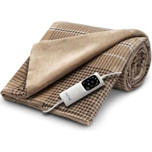 Imetec 16936 elektrische deken/kussen Elektrisch deken 150 W Beige Fluweel