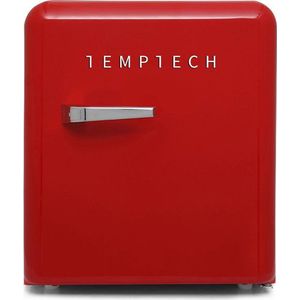 Temptech VINT450Red - mini retro koelkast - 45 liter - rood