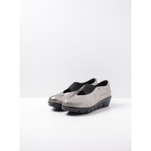 Wolky Bandschoenen Cursa grijs metallic nubuck