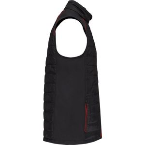 WK. Designed To Work Bodywarmer Day To Day in twee stoffen WK606 - BLACK / RED - M