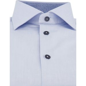 Ledub modern fit overhemd - lichtblauw - Strijkvrij - Boordmaat: 41