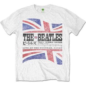 The Beatles - Budokan Set List Heren T-shirt - XL - Wit