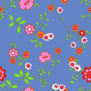 Bluuming Affairs - Behang Bloemen - Kinderkamer - Babykamer - Behangpapier - Blauw - 0,53 x 10 M.