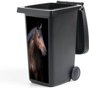 Container sticker Paarden - Dieren - Portret - Bruin - 44x98 cm - Kliko sticker