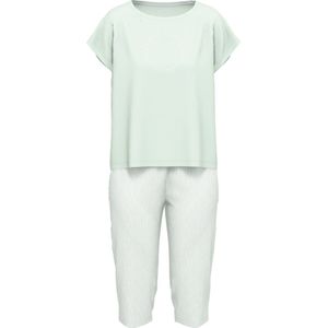 TOM TAILOR Stretch Cotton dames pyjama - 3/4 broek - mintgroen - Maat 42