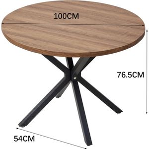 Amalee - Ronde eettafel - 100 cm - Hout -