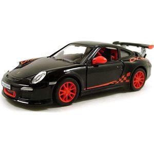 Porsche 911 GT3 RS Zwart – Kinsmart 1:36 -Modelauto - Schaalmodel - Miniatuurauto - Model auto