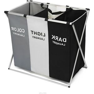 Grote opvouwbare waszak waterdicht - Vuile mand kledingclassificatie - Badkamer-organizer wasbak - Wasgoedsorteersysteem
