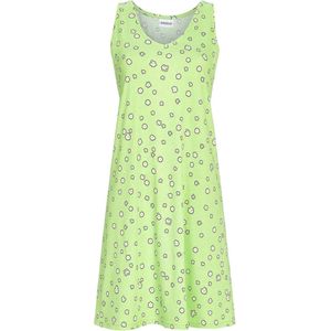 Groen mouwloos nachthemd bloemetjes - Groen - Maat - 48