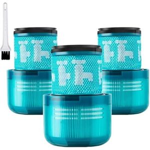 3 stuks filters voor stofzuigers, vervangingsfilter met reinigingsborstel