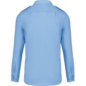 Overhemd Heren XL Kariban Lange mouw Sky Blue 65% Polyester, 35% Katoen