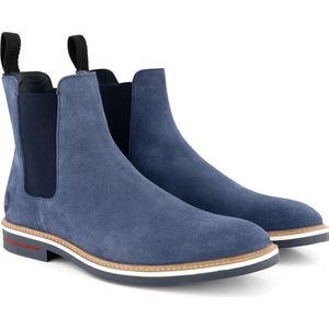 Travelin' Newburgh Chelsea Suede - Leren herenschoen - Chelseaboot - Lichtblauw Leer - Maat 44