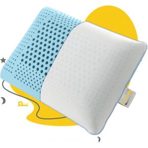 Aromatherapie Serie | Ocean Puff - Hoofdkussen - 30 dagen Proefslapen - Hoofdkussen Slaapkamer - Orthopedisch - Ergonomisch - Anti Nekklachten - Met Ocean Puff Kussenspray | 60x40x16 cm