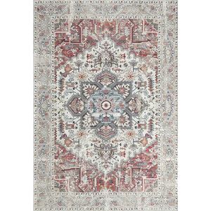 Vloerkeed perzisch look - 160x230 cm - oosters motief tapijt - vintage look - wasbaar - platbinding - Elira by The Carpet