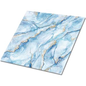 Tulup PVC Tegels - Wintermarmer Vinyl Tegels - 30 cm x 30 cm - Veelkleurig Zelfklevende Vinyltegels - 9 stuks - Zelfklevende PVC Tegels - Marmer Plaktegels - Vloer Tegels PVC - Plaktegels keuken en Badkamer