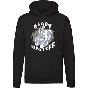 Ready for blast off Hoodie | astronaut | ruimtevaarder | wc | toilet | grappig | Unisex | Trui | Sweater | Capuchon