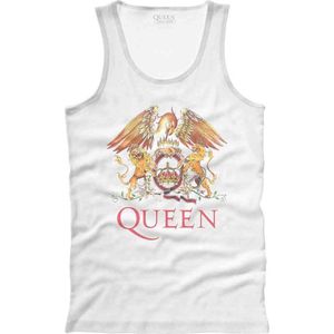 Queen - Classic Crest Mouwloos shirt - S - Wit