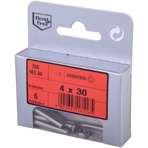 Verzonken kopschroef met moer (DIN 965/934-A4)