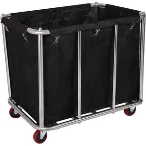 Goodivery ® Robuuste Waswagen met Grote Capaciteit en Wielen voor Huishoudelijk en Commercieel Gebruik