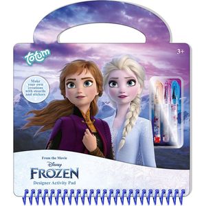 Disney Frozen Totum designer doeboek vakantieboek tekenen & schrijven, sticker boek - 23 cm Papier 25-delig