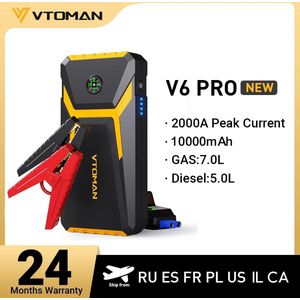 Bolliving - accu jump starter - startapparaat auto - 2000A - accu booster - snelle lading