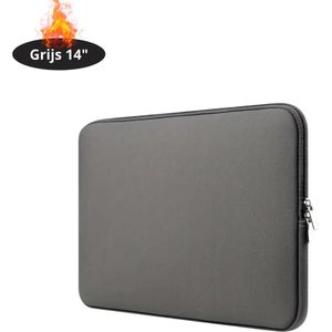 Nivard Laptoptas Schokbestendig - Laptop Sleeve - Rugtas - Schoudertas - Laptoshoes - Kantoortas - Dames & Heren - 14 Inch - Grijs