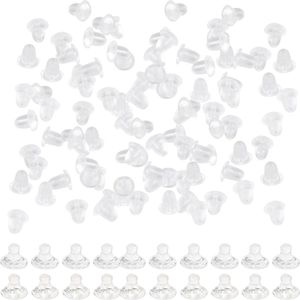 Vliegende oordopjes - Set van 20 stuks - Universele siliconen oordopjes - Oorbel rugstops - Oorknop accessoires - Hypoallergene anti-val rubberen dopjes - 100 stuks .