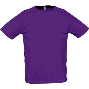 SOLS Heren Sportief T-Shirt met korte mouwen Performance (Donkerpaars)