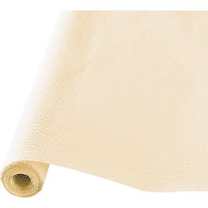 Givi Italia Tafelkleed op rol - 2x - papier - creme wit - rechthoekig - 120cm x 5m - Feest/bruiloft tafelkleden