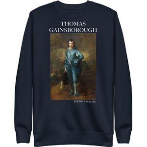 Thomas Gainsborough 'De Blauwe Jongen' (""The Blue Boy"") Beroemd Schilderij Sweatshirt | Unisex Premium Sweatshirt | Navy Blazer | XXL