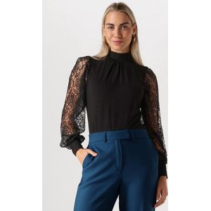 Jansen Amsterdam V107 Top Alara Tops & T-shirts Dames - Shirt - Zwart - Maat XXL