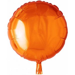 Wefiesta - Folieballon Oranje Rond, 46 cm