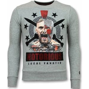 Conor Notorious Heren Sweater - Grijs