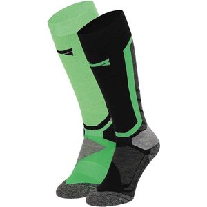 Xtreme - Snowboard sokken Unisex - Multi groen - 39/42 - 2-Paar - Skisokken