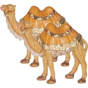 Euromarchi kameel miniatuur beeldjes - 2x - 10 cm - dierenbeeldjes