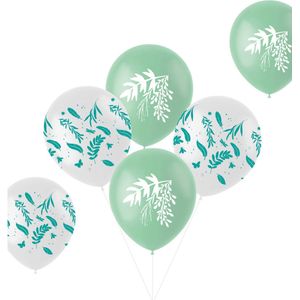 Folat - Ballonnen Natuur Groen 33 cm - 6 stuks